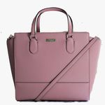 Kate Spade Hadlee Laurel Way Dusty Peony Pink Leather Handbag Purse Satchel Photo 0