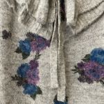 Something Navy  Floral Ruffle Sweater Photo 4