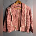LILLA P Red Chevron Cotton Jacket. Size Small Photo 0