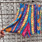 Vintage Koret Volup abstract bold tropical floral stripe lounge shorts Blue Size 16W Photo 0