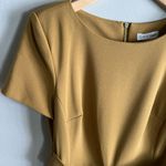 Calvin Klein  Camel Sheath Dress Size 8 Belted Neutral Workwear Classic Photo 1