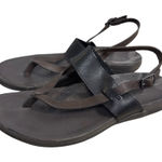 Chacos Chaco Maya II Java Brown Leather Thong Slingback Sandals Women’s Size 6 Photo 0