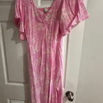 A New Day  Floral Pink Dress Midi Photo 0