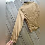 Laura Scott Laura Scott petite 10 gold embroidered floral beaded king sleeve top vintage Photo 5