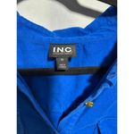 INC Royal Blue Linen Blend Button Up Top Womens 2X Blouse Flap Pockets Business‎ Photo 2