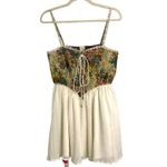 Cider Floral Tapestry Corset Dress Lace Up Bodice Cream Skirt NWT Size Small Photo 2