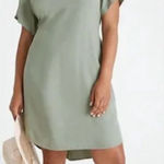 Anthropologie  Cloth & Stone Live Tie Waist Moss Green Mini Dress M Photo 0