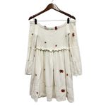 Free People  Counting Daisies Embroidered Off the Shoulder Dress White size M Photo 2