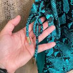 No Boundaries  Teal Green Snakeskin Ruched One Piece Swimsuit XL 15-17 Jrs Photo 4