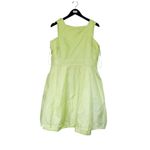 Heidi Weisel Fit & Flare Green Textured Sleeveless Geometric Dress 14 Pastel NWT Photo 4