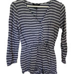 Forever 21  long sleeve short romper medium black white Photo 0