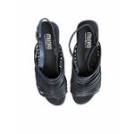 Munro  Sandal Size 10 Black Leather Open Toe Block Heel Photo 2