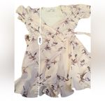 Stylestalker RTR Penny White & Pink Floral Short Sleeve Wrap Mini Dress Sz XS Photo 9