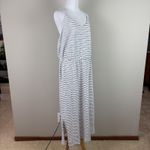 Old Navy Maxi Dress Large Black White Pinstripe Resort Beach Cotton Summer L New Photo 4