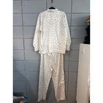 Aria Vintage Satin Floral Pajama Set in Ditsy Floral size M Photo 2