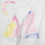 Zyia  Active Moon Mountain Pastel Watercolor White Short Sleeve Tee NWT w/flaw Photo 7