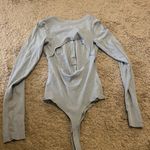 Nike Gray Long Sleeve Bodysuit Photo 2
