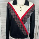 Alfred Dunner Vintage 80's Collared Sweatshirt Colorblock-MP Photo 0