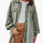 Free People Ruby Shacket in Jaded Green Photo 1