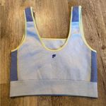 Fabletics  Inspire Seamless Panel Sports Bra Small Grey and Blue Photo 3
