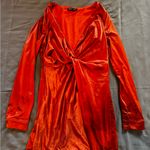 SheIn Vibrant Orange Satin Top Photo 0