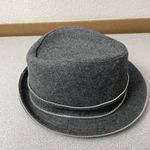 Cha Chas House of Ill Repute Fedora Hat Womens Gray Lined Zip Pocket Skull 6 3/4 Photo 2