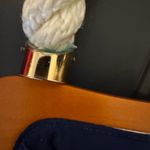 Braciano Striped Red and White Women's Bag with Star Accent rope handle Photo 5