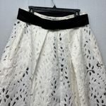 AZADEH Eyelet High Waisted Womens Midi Skirt Medium Play Festival Event Fairy White Photo 6