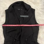 Tahari NWT soft tencel open front cinch waist vest S Photo 7