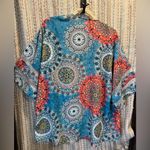 SheIn Women's Bohemian Style Cardigan: Floral Print Mesh Splice, 3/4 Sleeve, One Size Photo 4