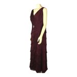 JADE BY JASMINE J9914Tiered sleevless maxi dress in cranberry size 18 Photo 7