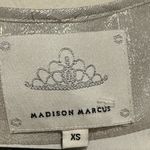 Madison Marcus  Silver Metallic Shimmer Silk Tiered Ruffled Racerback Tank Top XS Photo 7