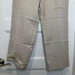 Harvé Benard 🛍️ Harve Benard Beige Woven Linen Blend Cropped Dress Pants Size 12 NWT Photo 2