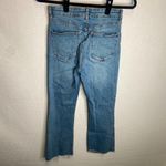 ZARA | Blue Flare Jeans Raw Hem Boot Cut 6 Photo 3
