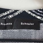Proenza Schouler Women Plaid Knit Sweater Medium Black Crewneck Old Money Preppy Photo 4
