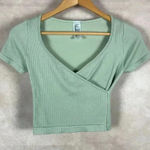 One Step Up Green Crop Top SMALL/MEDIUM Photo 0
