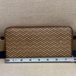 Coach Coated Canvas Leather Tan Legacy Zip-Around Wallet/Clutch Photo 1