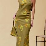 SOLEIL SOLEIL INES DRESS TULIP HAZEL SILK Green Photo 15