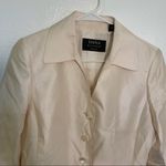 Dana Buchman Silk Blazer Ivory Sheen 3/4 Sleeve Photo 1