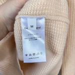 GENTLE HERD Cashmere Hoodie Sweater Waffle Knit Cream Peach Size Medium Photo 6