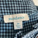 Sundance Life Of Dreams Gingham Plaid Pants Petite Blue Linen Cotton Sz P8 Photo 4