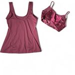 Rei Co-op  Tank Top and Bralette Set Burgundy Floral Athleisure M Y2K 2 Piece Photo 6