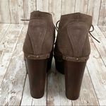 Steve Madden “CINNDI” Taupe Lace Up Platform Clog Ankle Boots Size 7 Photo 6