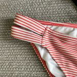 Shade & Shore Coral and White Striped Bikini Bottom Size Medium Photo 4