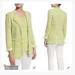 Misook  Tweed Eyelash Blazer Lime Photo 1