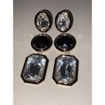 Retrofete Camille Gemstone Drop Earrings in Black Womens Dangle Crystals Photo 2
