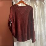 RD Style  Stitch Fix Josslyn V Neck Sweater Curve Hem Knit Rust Brown NWT Size XL Photo 5