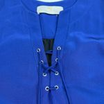 Amanda Uprichard Amanda Uprichared Michaela Lace Up Silk Shift Dress Deep Royal Blue Size S Photo 9