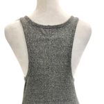 Enza Costa Ribbed Sheath Tank Bodycon Stretch Baseball Dress Gray size Small Photo 4