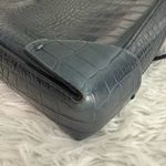 Manu Atelier Mini Pristine Croc‎ Leather Crossbody Bag Rare Blue Photo 8